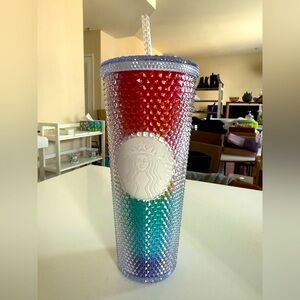 Starbucks 2020 Rainbow Pride Studded Venti Cold Cup Tumbler 24oz NWT
